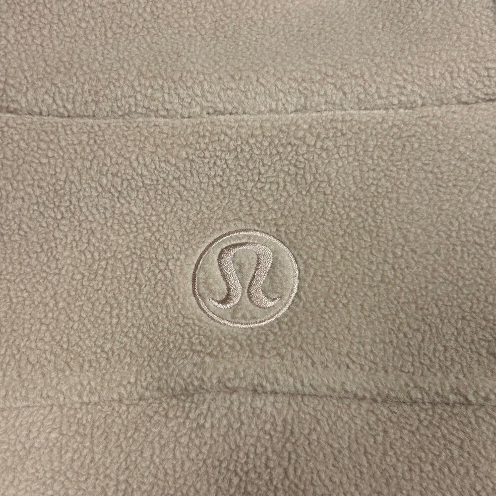 Lululemon Scuba Oversized Half-Zip Fleece Pullover Women M/L Pink Gold Zipper - Picture 6 of 8